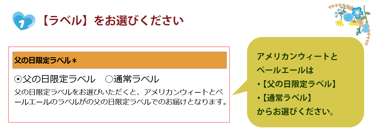 １．【ラベル】をお選びください。